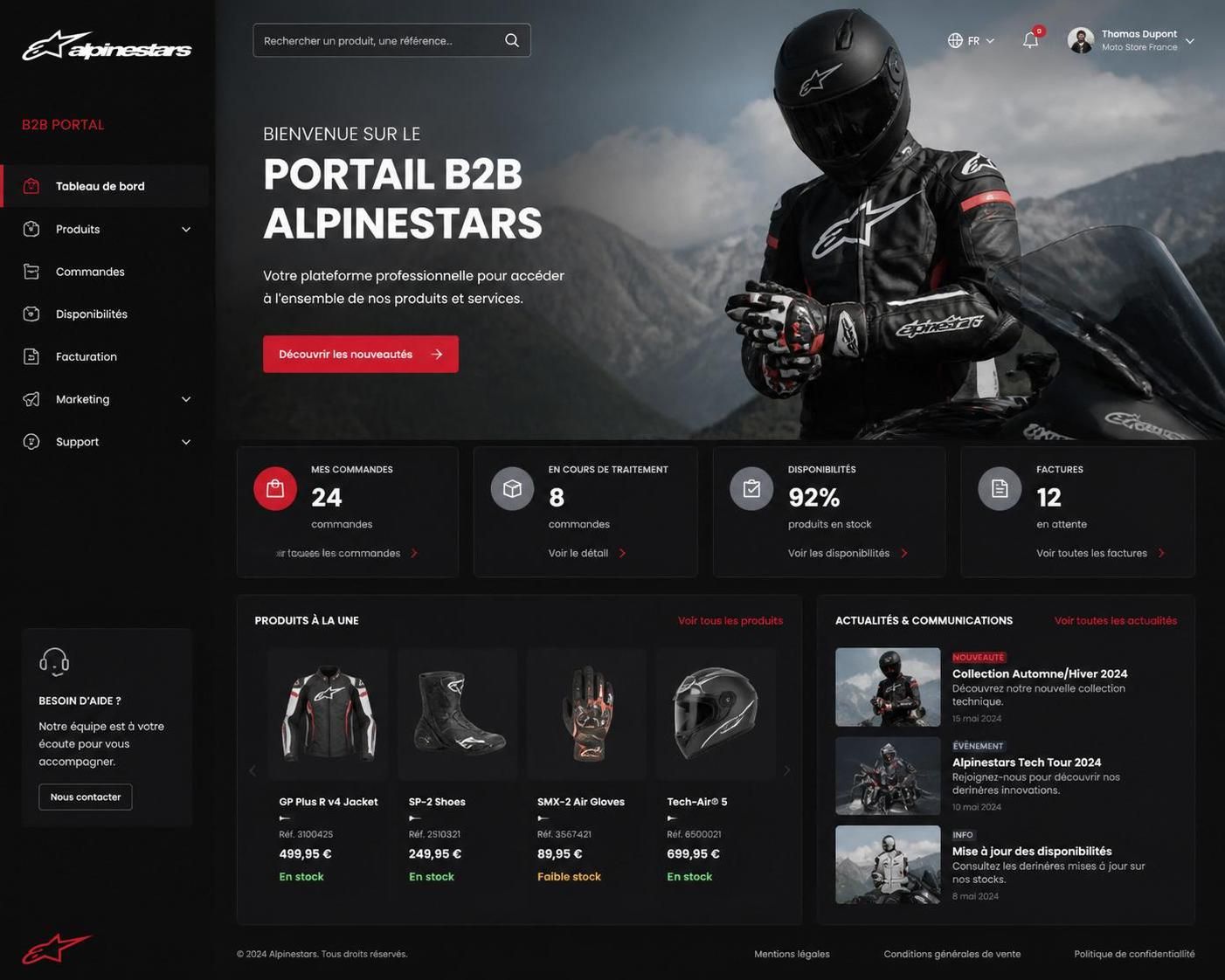 découvrez les avantages d'alpinestars b2b pour les professionnels du sport motorisé : offres exclusives, produits de qualité et support dédié pour booster votre activité.
