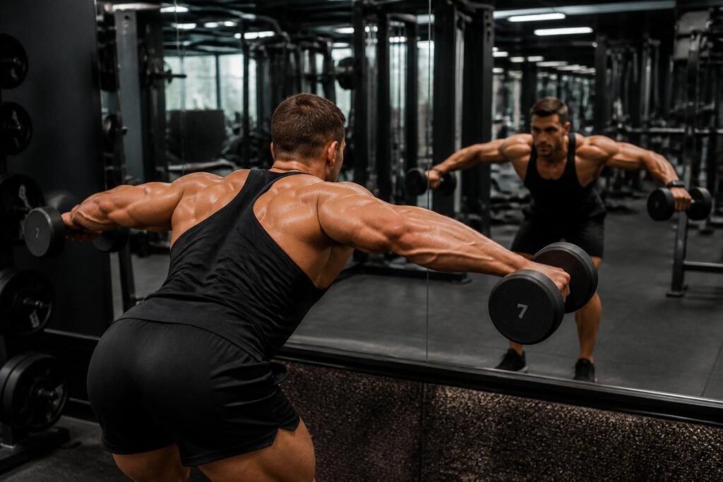 découvrez les meilleures techniques d'exercice avec haltères pour sculpter votre dos et renforcer l'arrière de vos épaules efficacement.