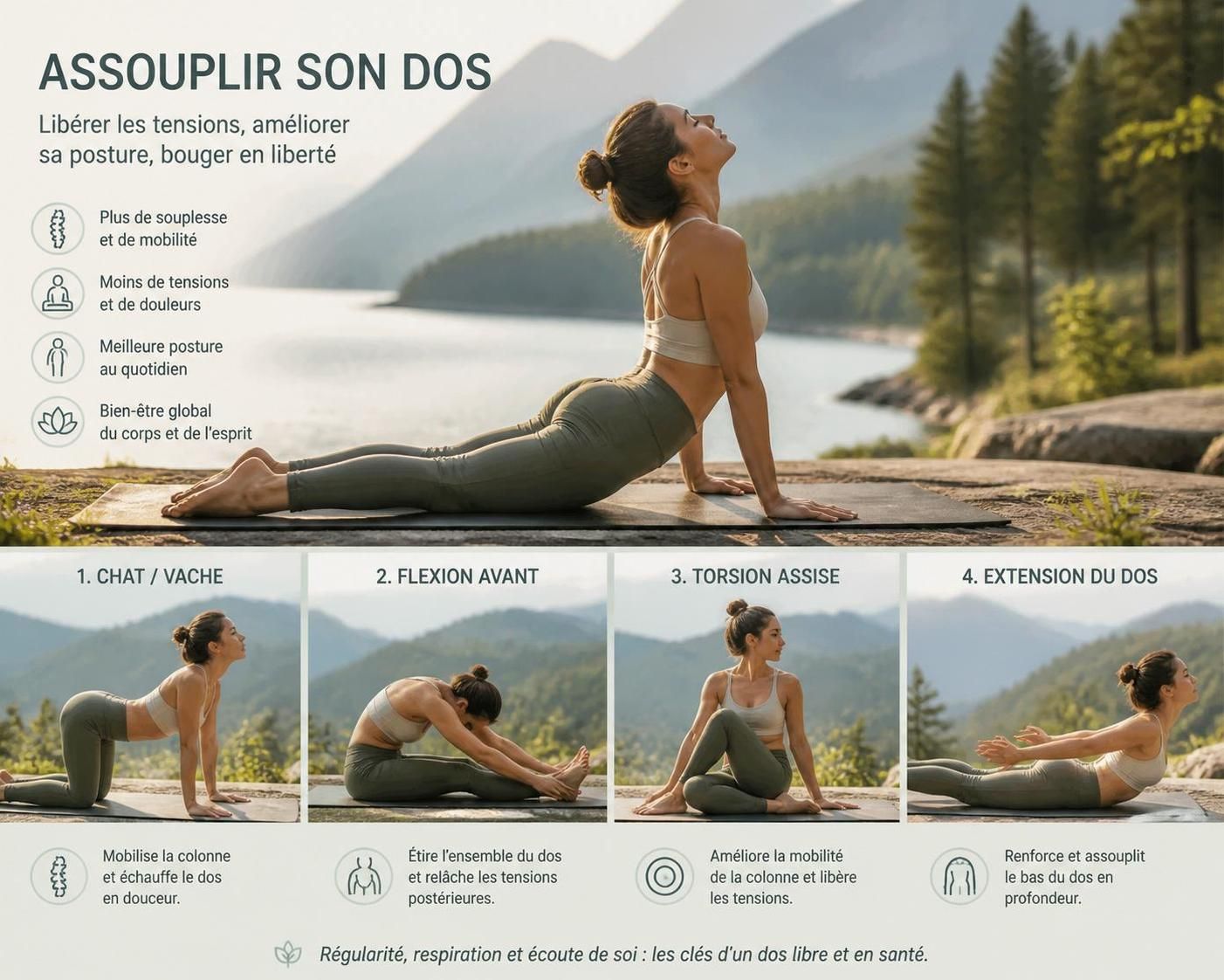 découvrez les meilleurs exercices d'assouplissement du dos pour améliorer votre souplesse et réduire les tensions. conseils et techniques pour des mouvements efficaces et sécurisés.