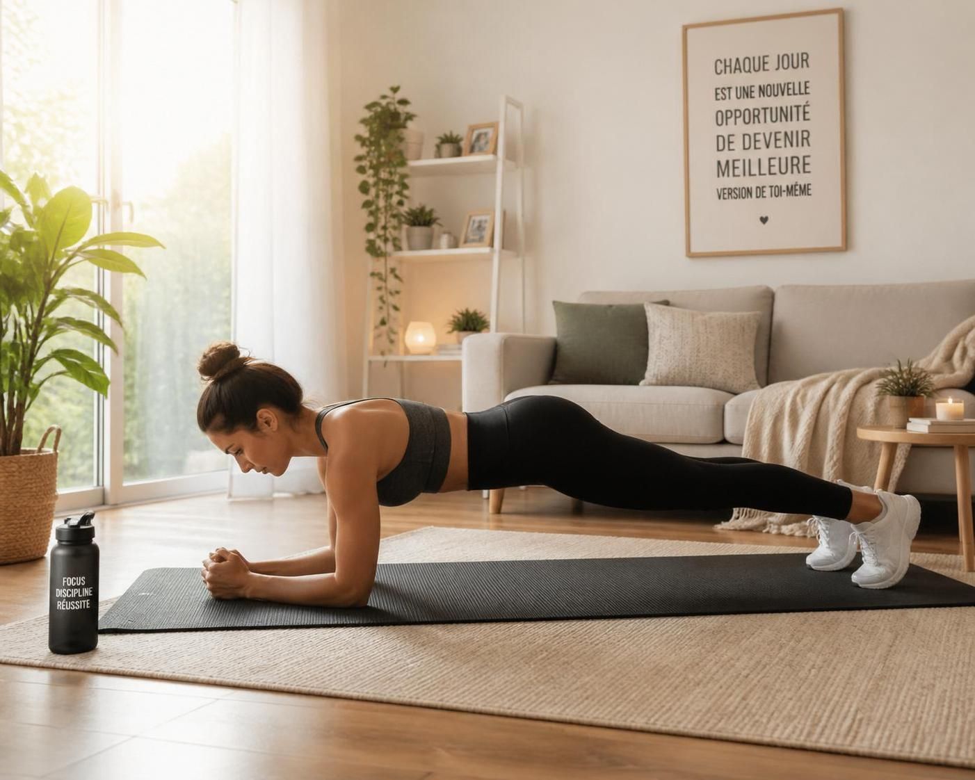 relevez le défi de la planche pendant 30 jours pour transformer votre corps avec un exercice simple et efficace, adapté à tous les niveaux.