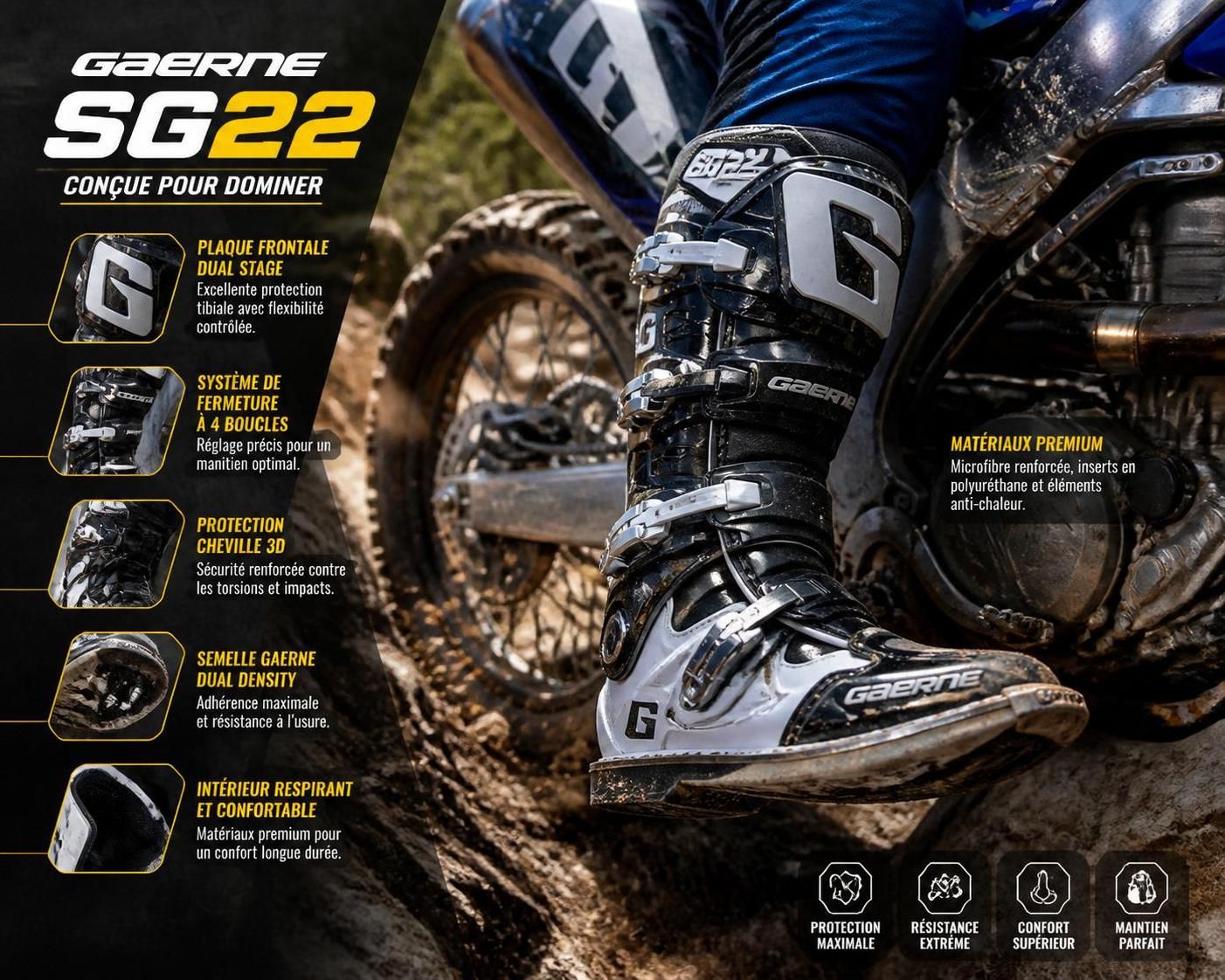 découvrez les innovations des chaussures de moto gaerne sg22, alliant hautes performances, confort et sécurité pour les motards exigeants.