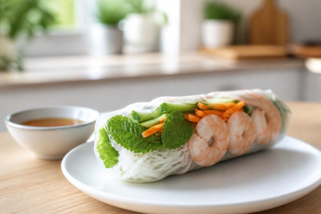 découvrez combien de calories contient un rouleau de printemps dans cette recette légère et fraîche, parfaite pour un repas sain et savoureux.