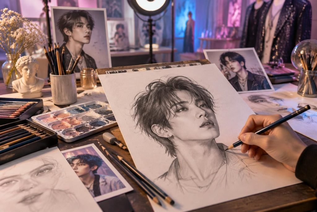 découvrez les techniques et inspirations pour dessiner des portraits k-pop expressifs : traits du visage, coiffures, tenues et détails emblématiques.